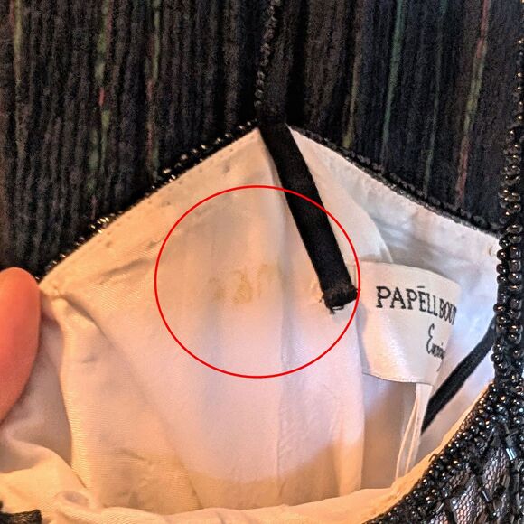 Vintage 90s Papell Boutique Gown Pageant Prom Dress Beaded Whimsygoth Size 6 - Picture 9 of 16